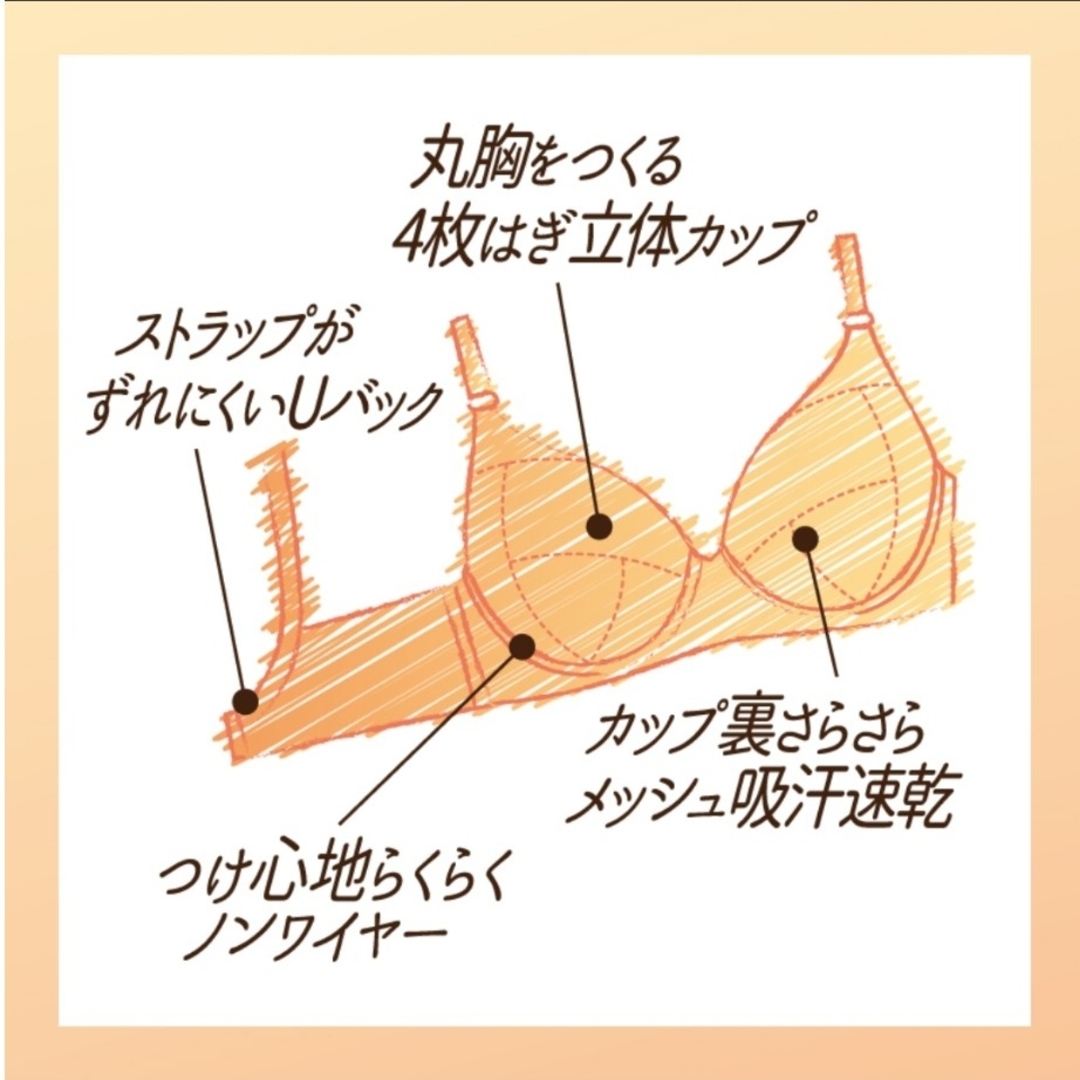 アツギ ノンワイヤー ふんわり立体カップ ブラジャー ２枚組 B75 レディースの下着/アンダーウェア(ブラ)の商品写真