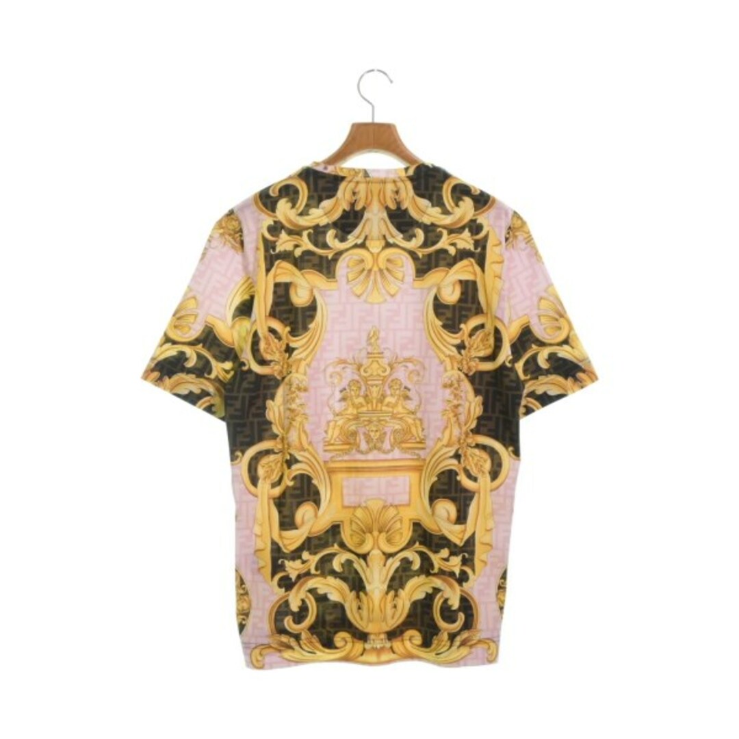 FENDI フェンディ Tシャツ・カットソー M 黄xピンクx茶等(総柄)