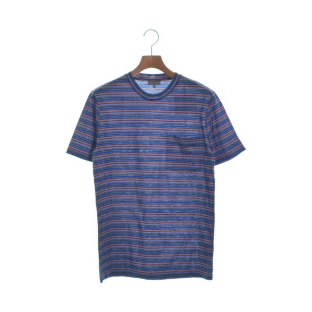 LANVIN(ランバン)のLANVIN ランバン Tシャツ・カットソー S 青xピンクx緑等(ボーダー) 【古着】【中古】 メンズのトップス(Tシャツ/カットソー(半袖/袖なし))の商品写真