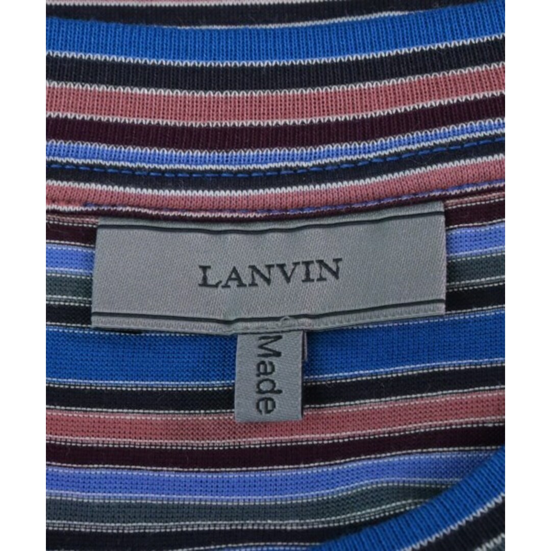 LANVIN(ランバン)のLANVIN ランバン Tシャツ・カットソー S 青xピンクx緑等(ボーダー) 【古着】【中古】 メンズのトップス(Tシャツ/カットソー(半袖/袖なし))の商品写真