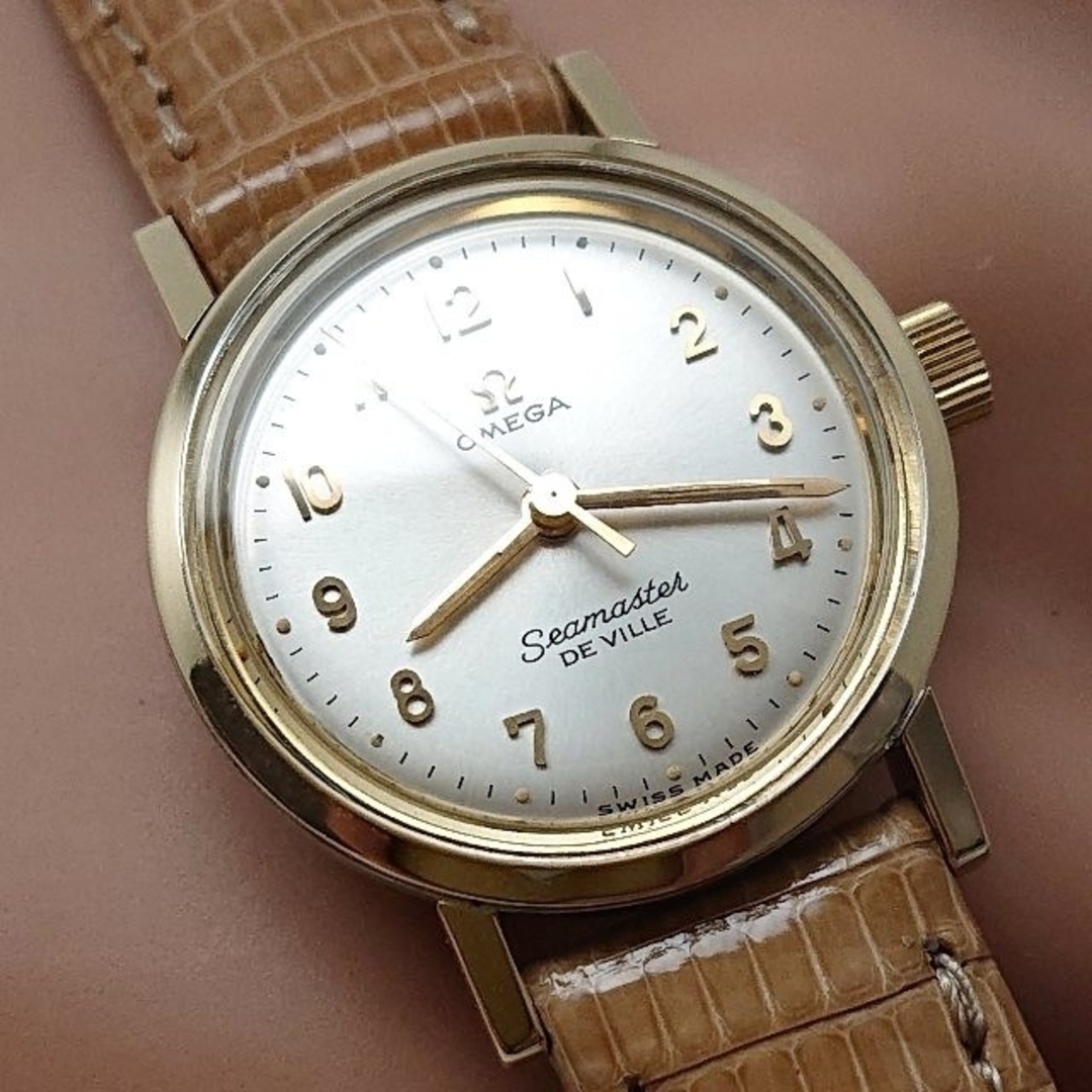 OH済 1963年製 オメガ シーマスター デビル レディース 希少アラビア数字
