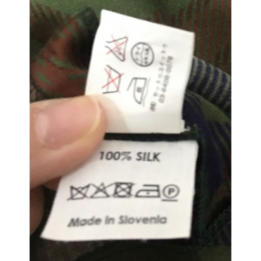 ドリスヴァンノッテン 13ss オーガンジー チェック ワンピース36/グリーン