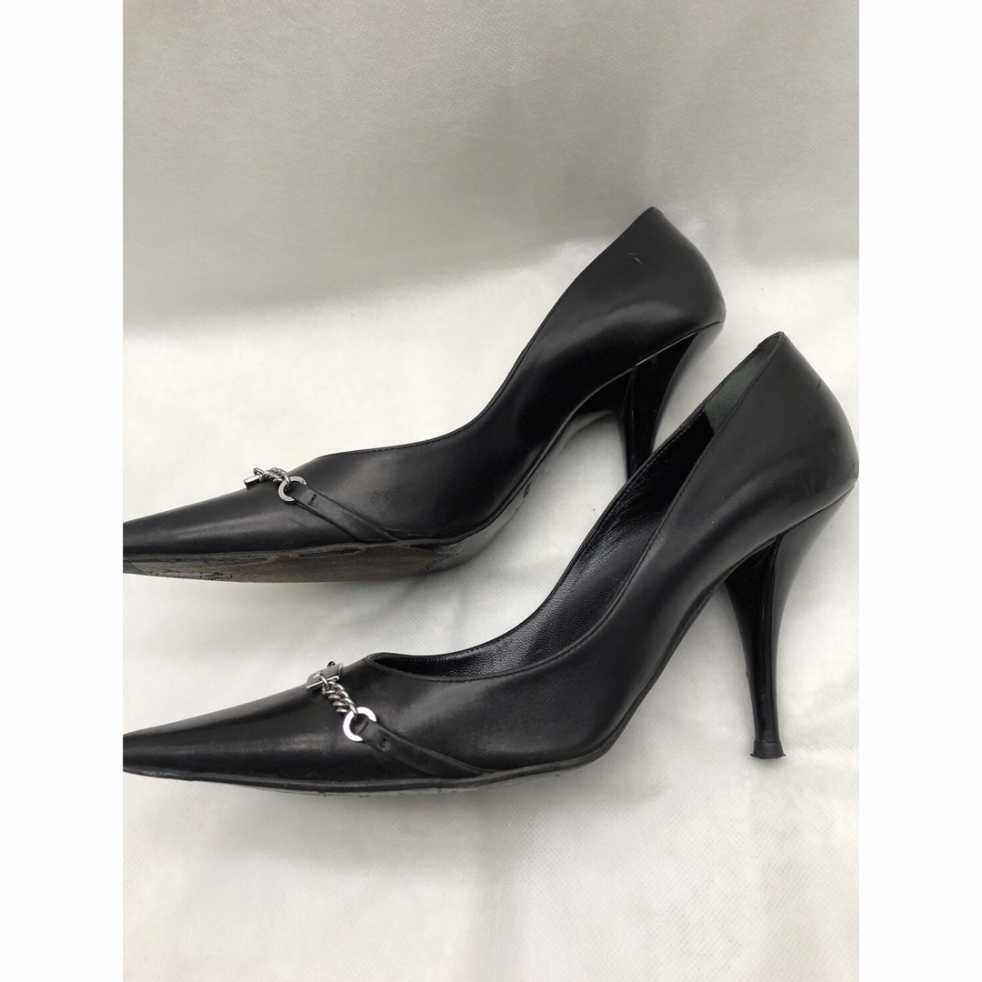 Christian Dior - Dior ディオール ロゴビット レザー ヒールパンプス
