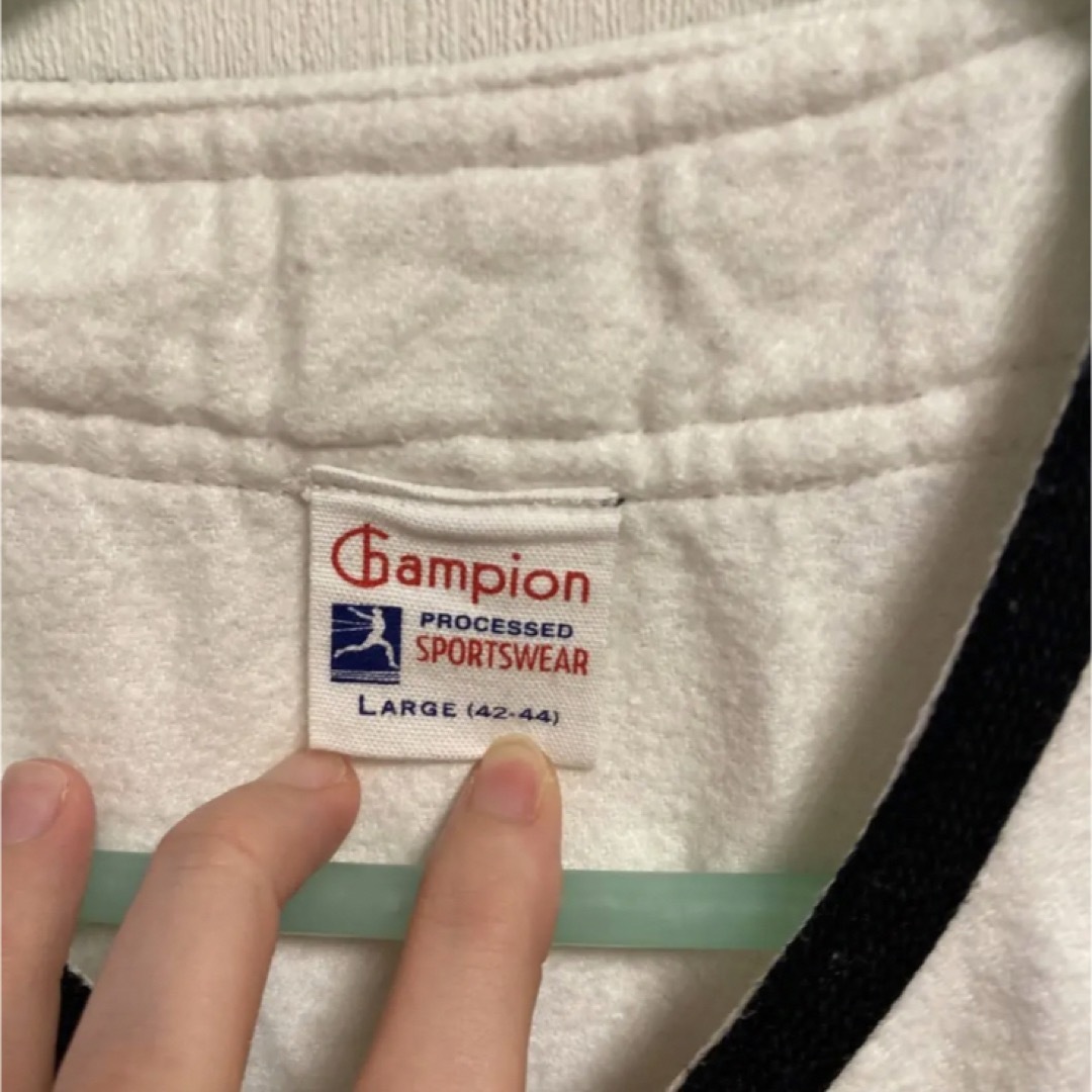 Champion(チャンピオン)のほぼ未使用！チャンピオン　スポーツウェア　ユニフォーム風　半袖カットソー メンズのトップス(Tシャツ/カットソー(半袖/袖なし))の商品写真