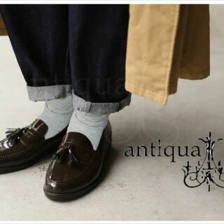 アンティカ(antiqua)のantiqua 晴雨兼用 レインシューズ ローファー(ローファー/革靴)