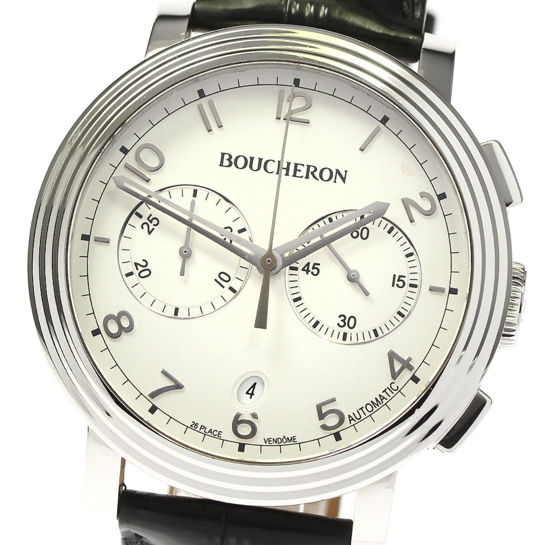 BOUCHERON(ブシュロン)のブシュロン Boucheron WA010209 パナム クロノグラフ デイト 自動巻き メンズ 良品 箱・保証書付き_757149【ev20】 メンズの時計(腕時計(アナログ))の商品写真