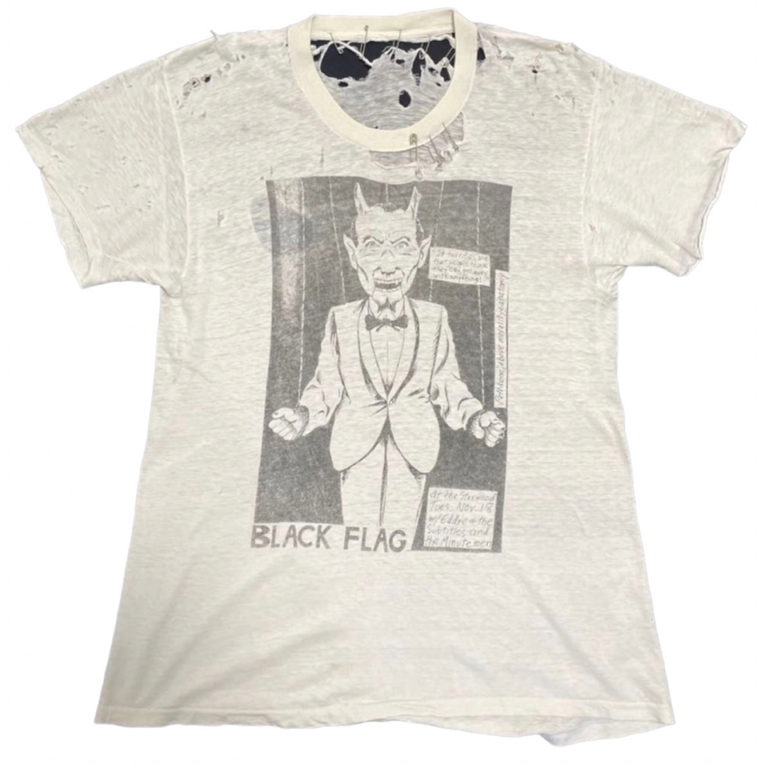 VINTAGE BLACK FLAG バンドTシャツ ブラックフラッグ ボロ | フリマアプリ ラクマ