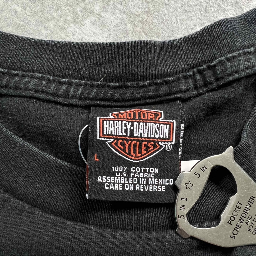 Harley Davidson(ハーレーダビッドソン)のビンテージ ハーレーダビッドソン Tシャツ オールドイングリッシュ Lサイズ メンズのトップス(Tシャツ/カットソー(半袖/袖なし))の商品写真