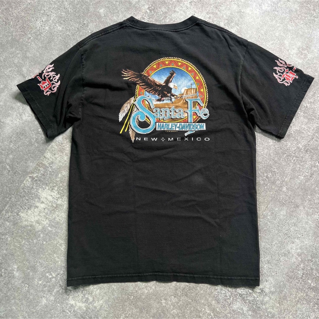 Harley Davidson(ハーレーダビッドソン)のビンテージ ハーレーダビッドソン Tシャツ オールドイングリッシュ Lサイズ メンズのトップス(Tシャツ/カットソー(半袖/袖なし))の商品写真