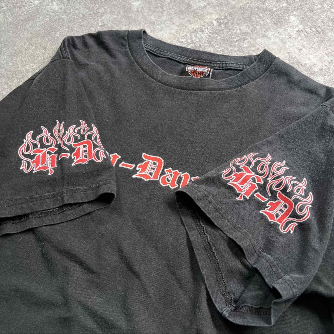 Harley Davidson(ハーレーダビッドソン)のビンテージ ハーレーダビッドソン Tシャツ オールドイングリッシュ Lサイズ メンズのトップス(Tシャツ/カットソー(半袖/袖なし))の商品写真