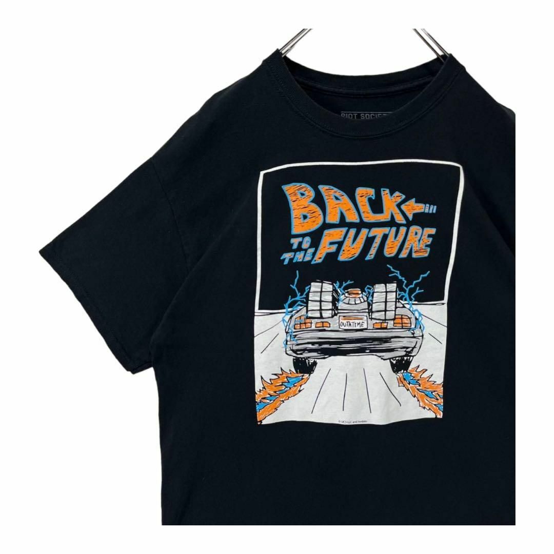 バックトゥザフューチャー　デロリアン　Tシャツ　ムービーT ブラック　Lサイズ