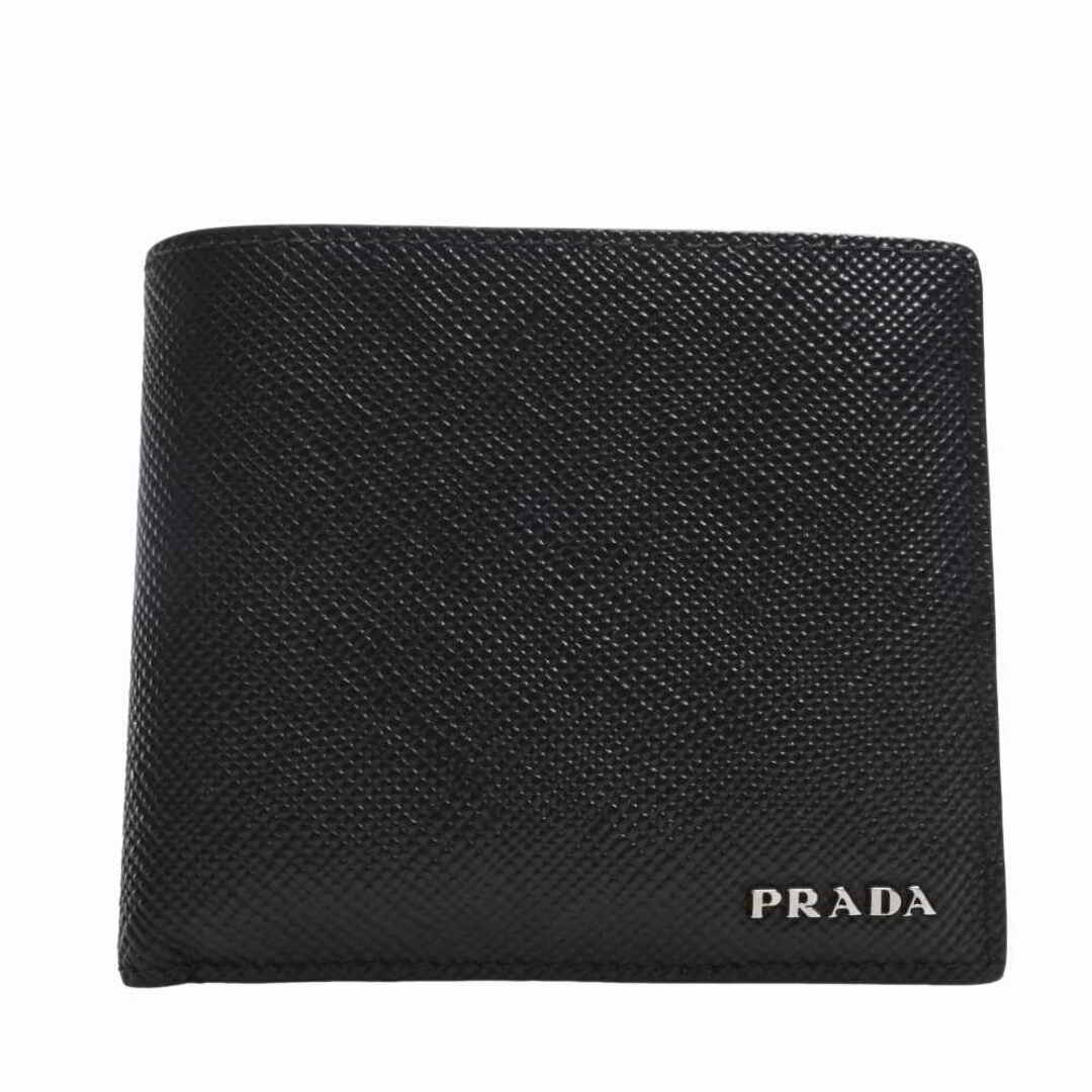 PRADA プラダ SAFFIANO CUIR 二つ折り財布 札入れ 2MO513 ブラック by