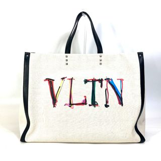 ヴァレンティノ(VALENTINO)のヴァレンティノ VALENTINO VLTN ラージ VY2B0A34GWU ロゴ スタッズ カバン ショルダーバッグ 肩掛け トートバッグ キャンバス/レザー ベージュ(トートバッグ)