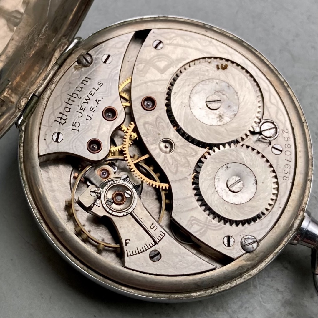 国産品 1909年 WALTHAM -ウォルサム ウォルサム アンティーク
