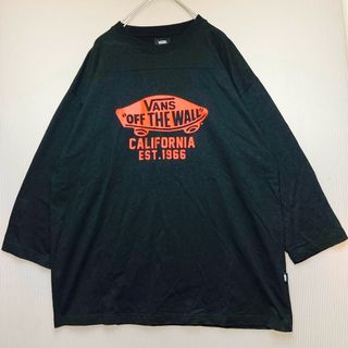 ヴァンズ(VANS)のVANS バンズ 両面プリント 七分丈Tシャツ ロンT XLsize/BLACK(Tシャツ/カットソー(七分/長袖))