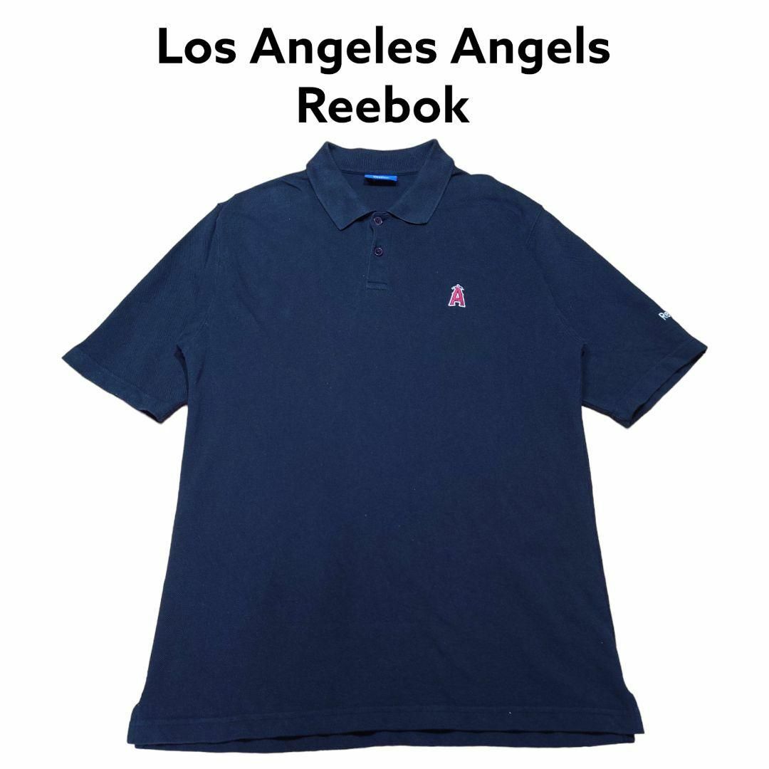 Reebok　ロサンゼルスエンゼルス　ポロシャツ　ワンポイントロゴ刺繍