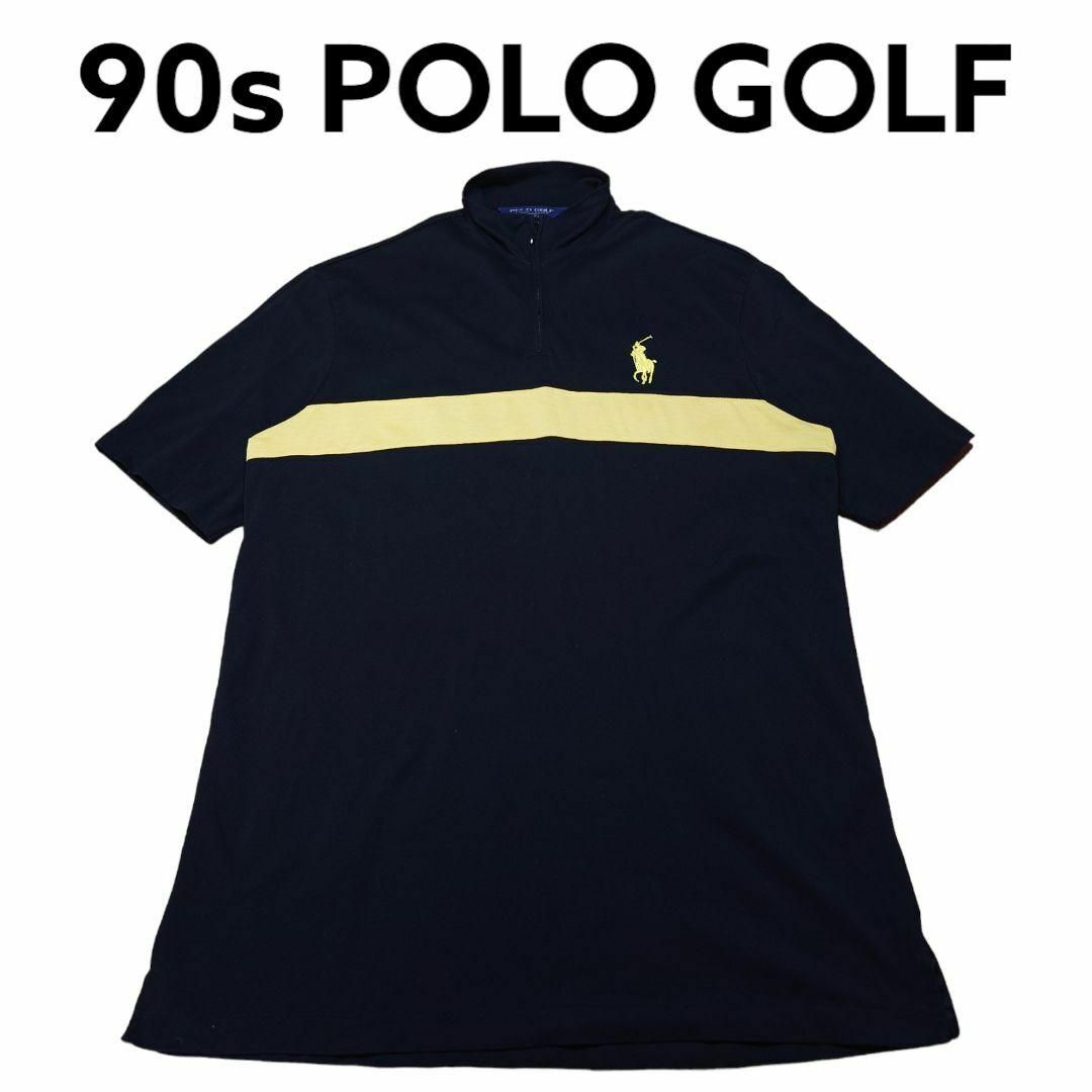 Polo Golf(ポロゴルフ)の90s POLO GOLF　ハーフジップ　ポロシャツ　古着　ポロゴルフ　ラルフ メンズのトップス(ポロシャツ)の商品写真