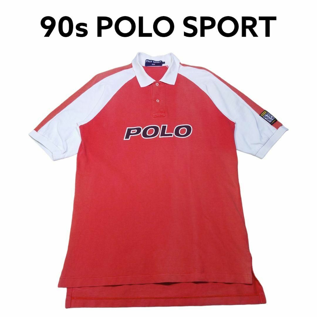 90s POLO SPORT　ビッグプリント　ポロシャツ　　ポロスポーツ