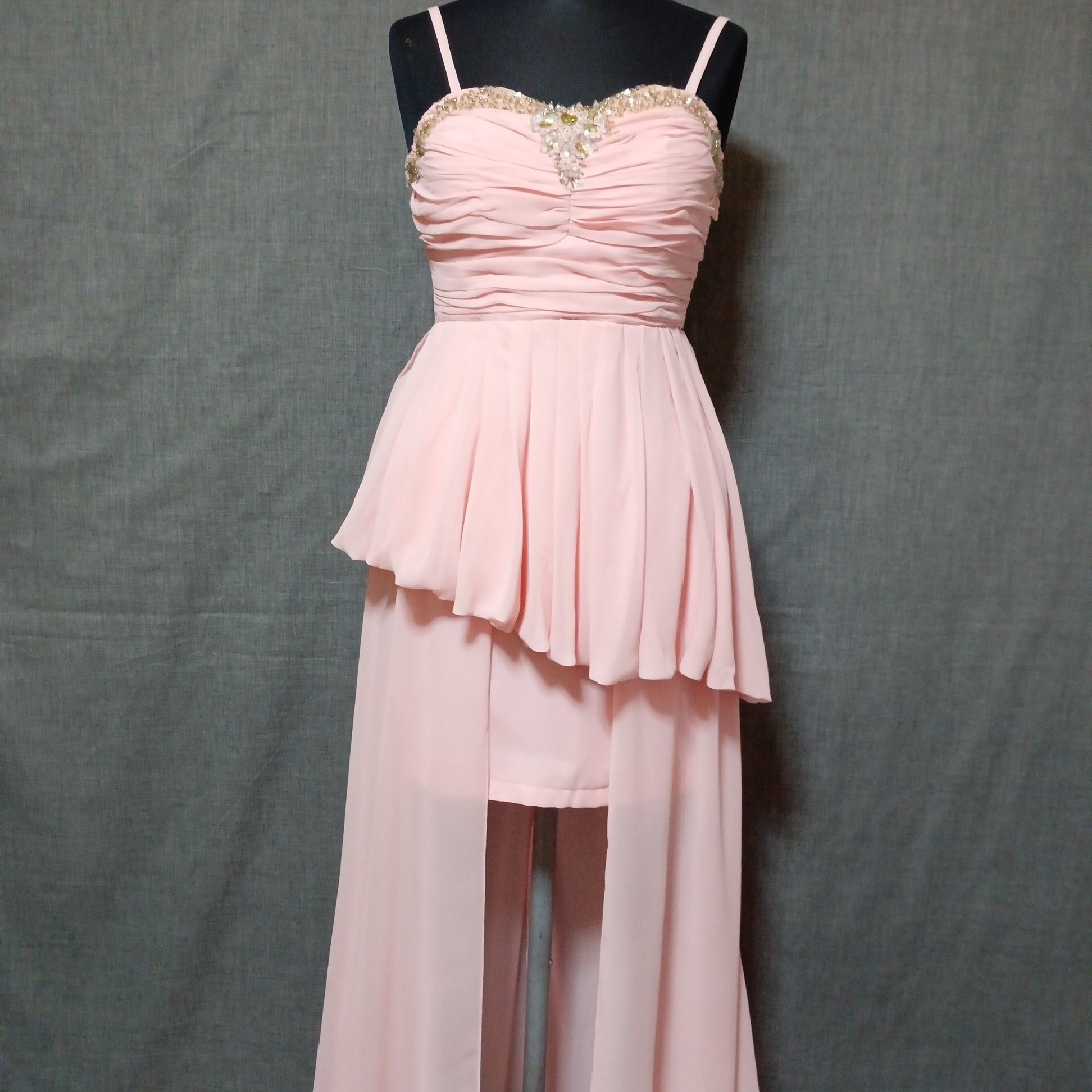 新品 S WELL キャバクラ ドレス ロング キャミソール ワンピース ピンク 1
