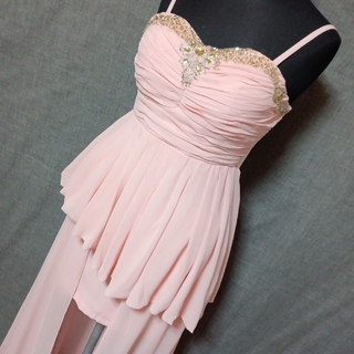 新品 S WELL キャバクラ ドレス ロング キャミソール ワンピース ピンク