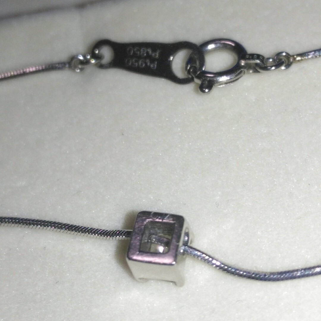 ヴァンドーム プラチナ ダイヤモンド ネックレス 一粒ダイヤ プリンセスカット