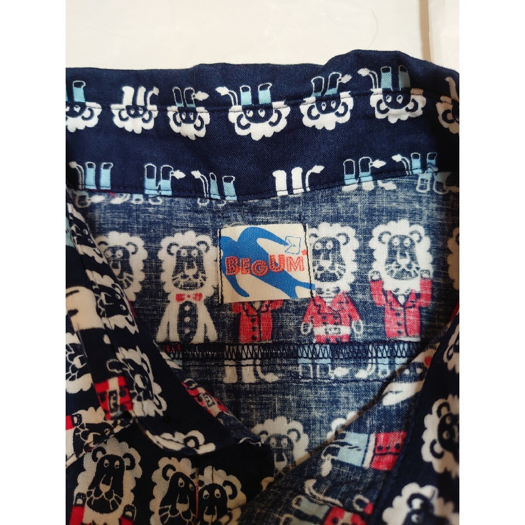 BEGUM  ライオン柄シャツ　120 キッズ/ベビー/マタニティのキッズ服男の子用(90cm~)(Tシャツ/カットソー)の商品写真