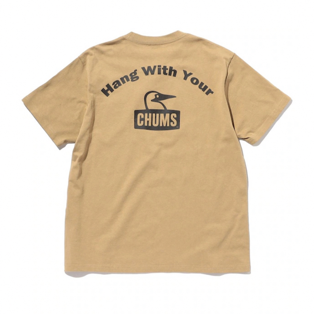 CHUMS(チャムス)のチャムス　アーチロゴ バックプリント クルーネックTシャツ(ベージュ)サイズL メンズのトップス(Tシャツ/カットソー(半袖/袖なし))の商品写真