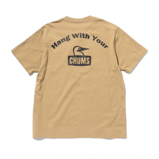チャムス(CHUMS)のチャムス　アーチロゴ バックプリント クルーネックTシャツ(ベージュ)サイズL(Tシャツ/カットソー(半袖/袖なし))