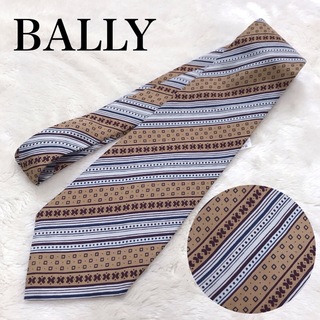 バリー(Bally)の新品未使用 BALLY ネクタイ 定価11000円 ブラウン系 総柄 シルク(ネクタイ)