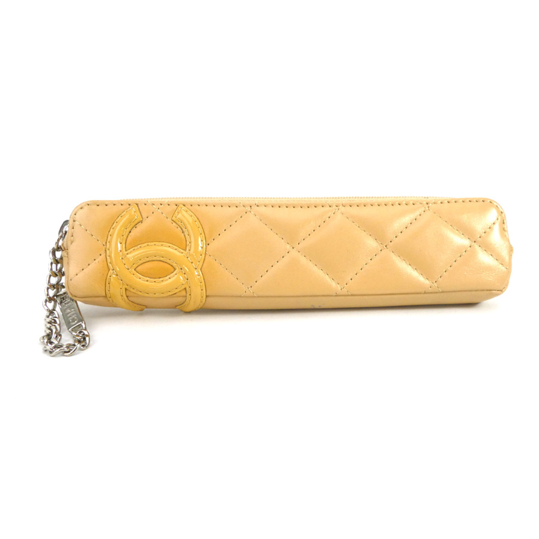 シャネル CHANEL ペンケース カンボンライン レザー/パテントレザー