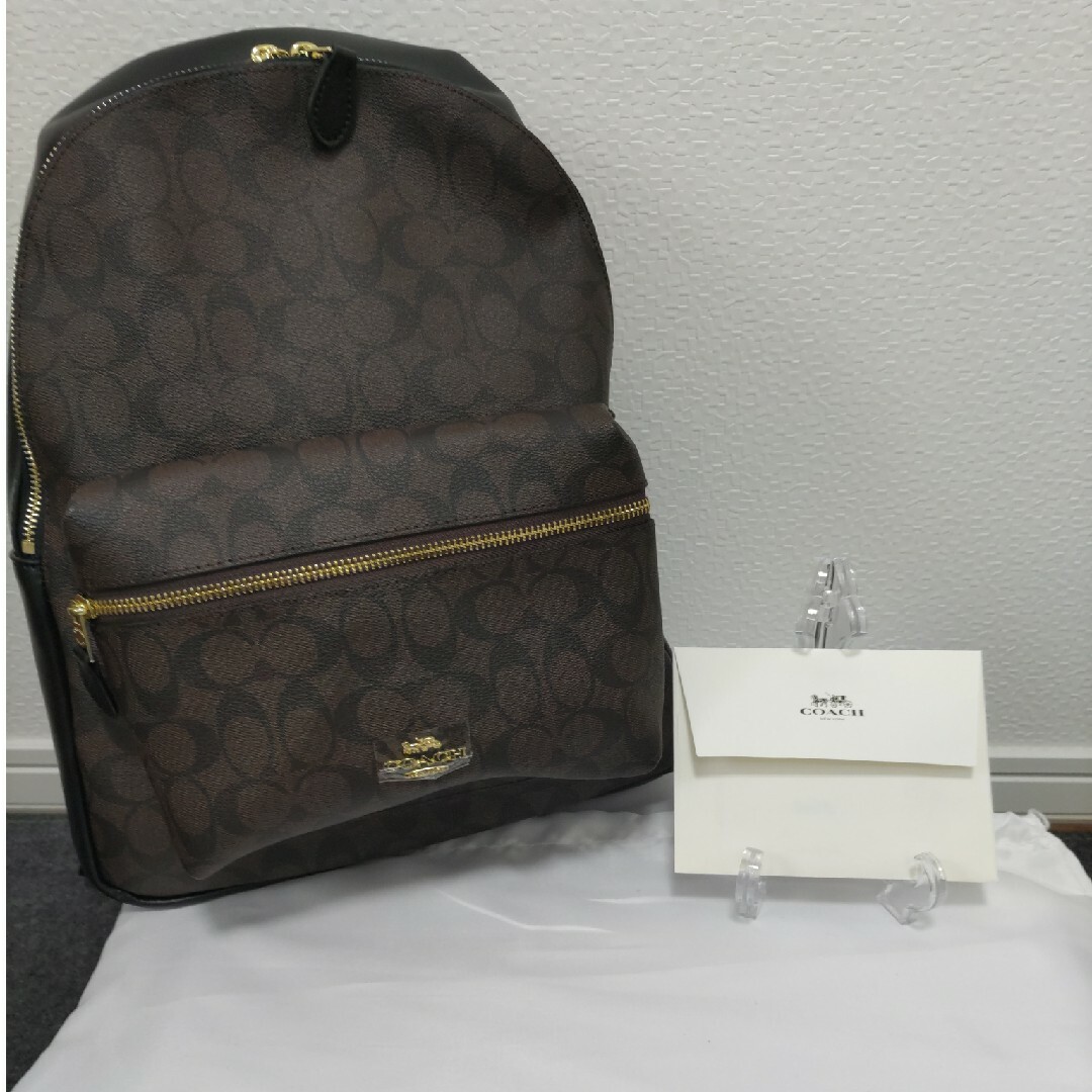 2WAYコーチ COACH リュック バック ブラウン×ブラック シグネチャー