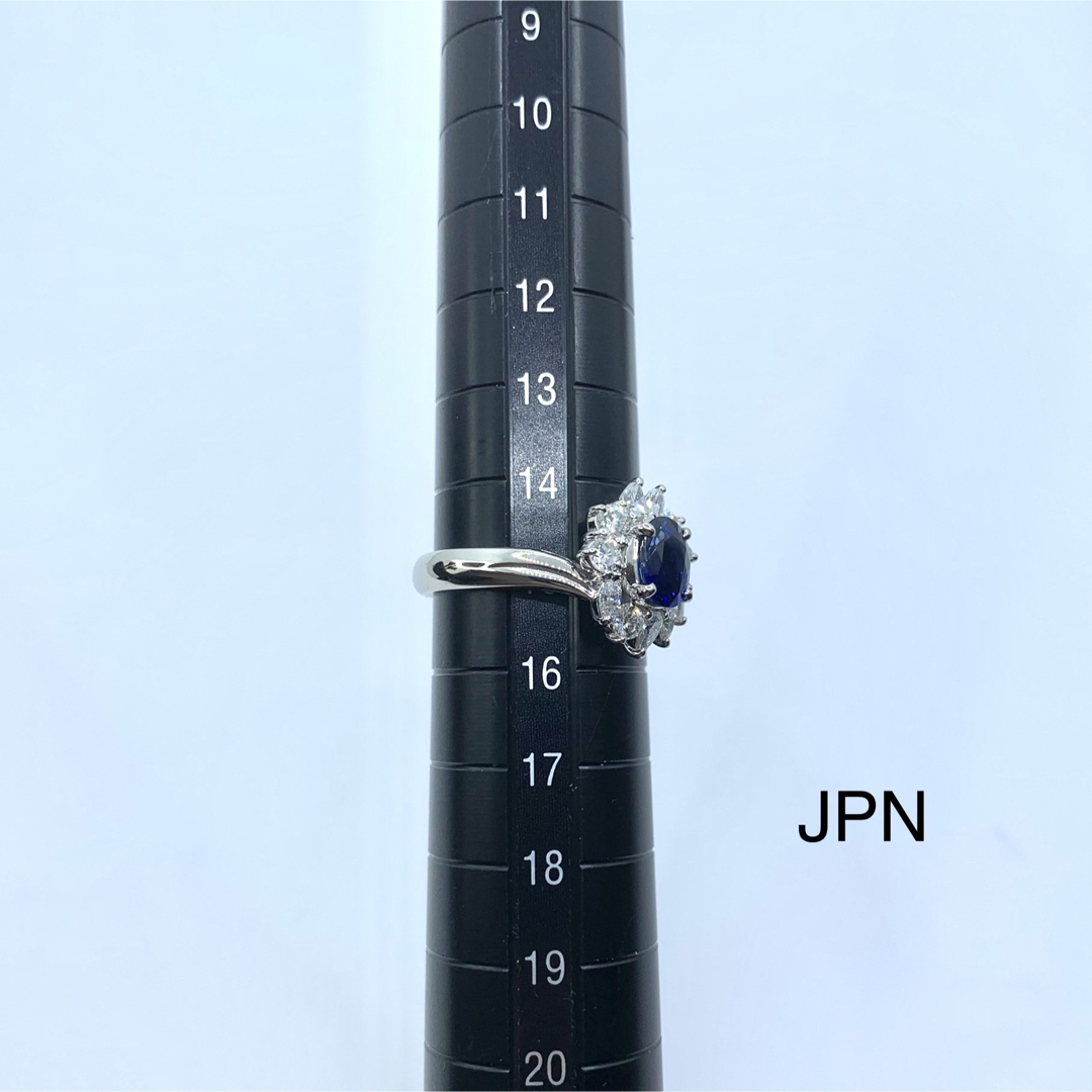 pt900サファイアダイヤモンドリング1.11ct 0.82ctソーティング付き