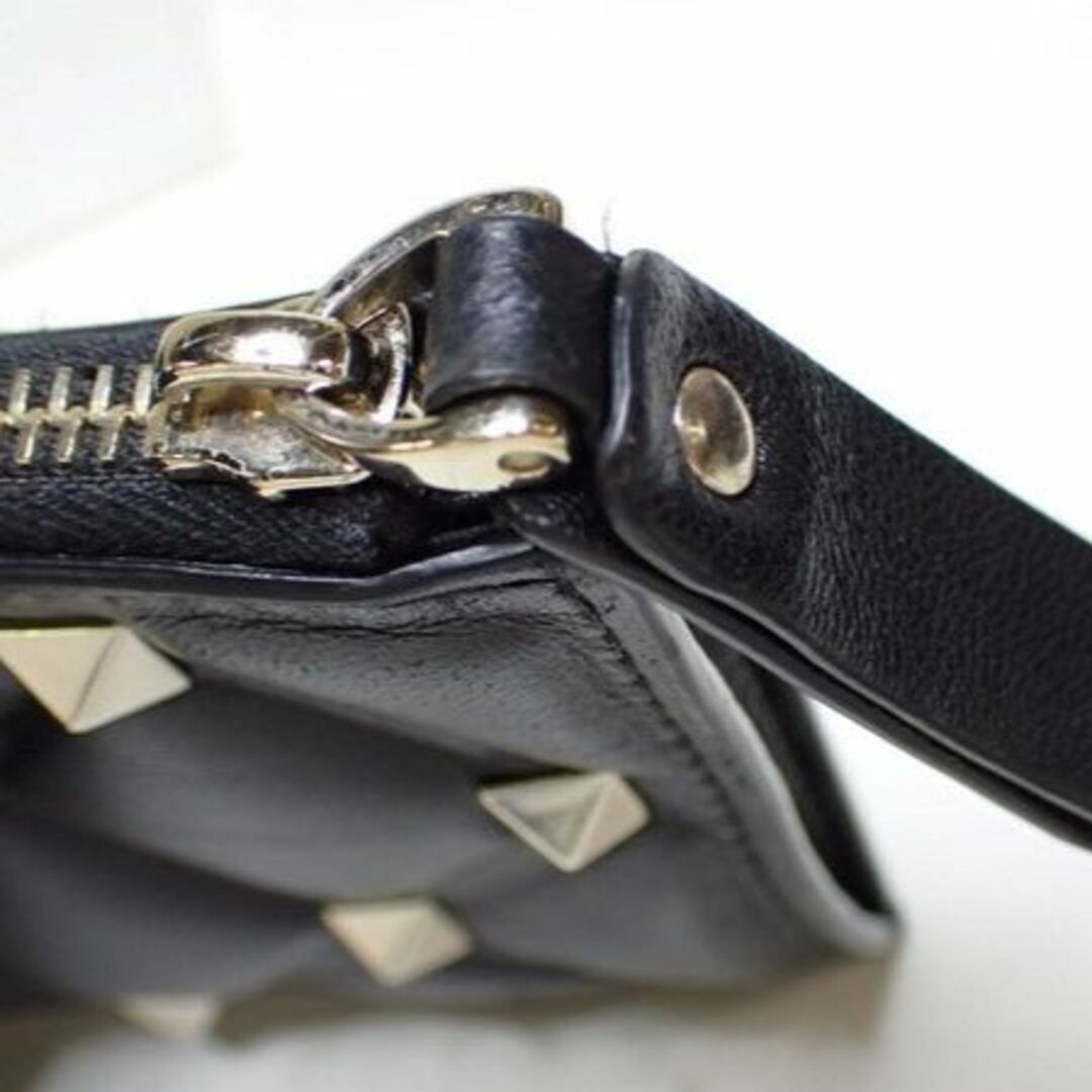 美品】VALENTINO バレンチノ レザー スタッズ カードケース-