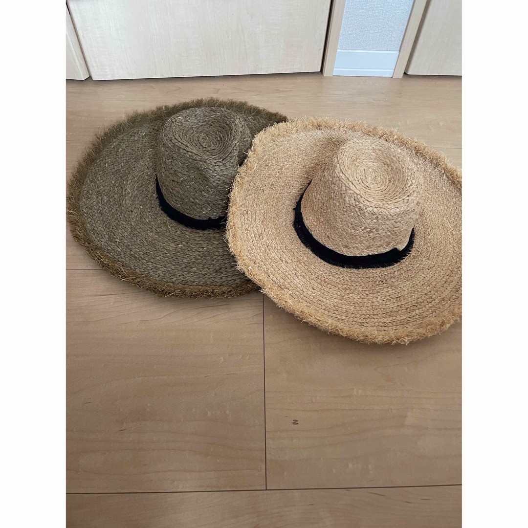 room306 CONTEMPORARY(ルームサンマルロクコンテンポラリー)の麦わら帽子　２点セット レディースの帽子(麦わら帽子/ストローハット)の商品写真