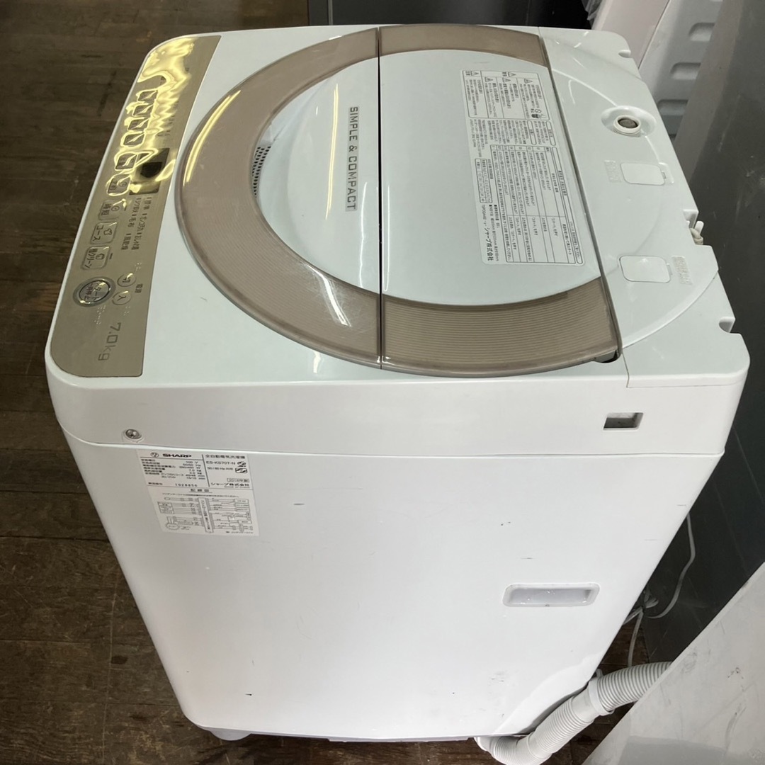 90A Panasonic大容量洗濯機 洗濯7キロ 同棲 家族用 冷蔵庫 洗濯機