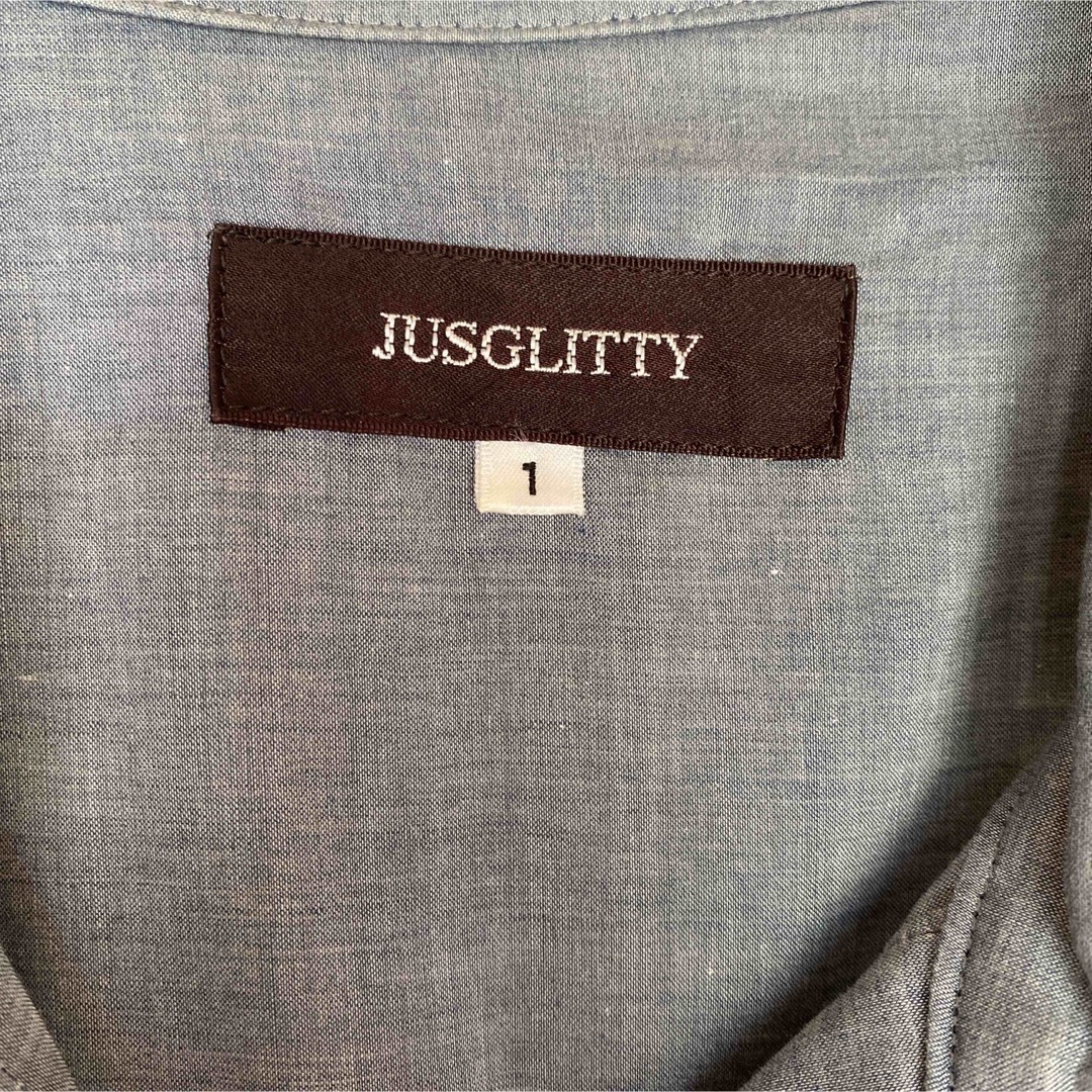 JUSGLITTY(ジャスグリッティー)のドッキングシャツワンピース レディースのワンピース(ひざ丈ワンピース)の商品写真