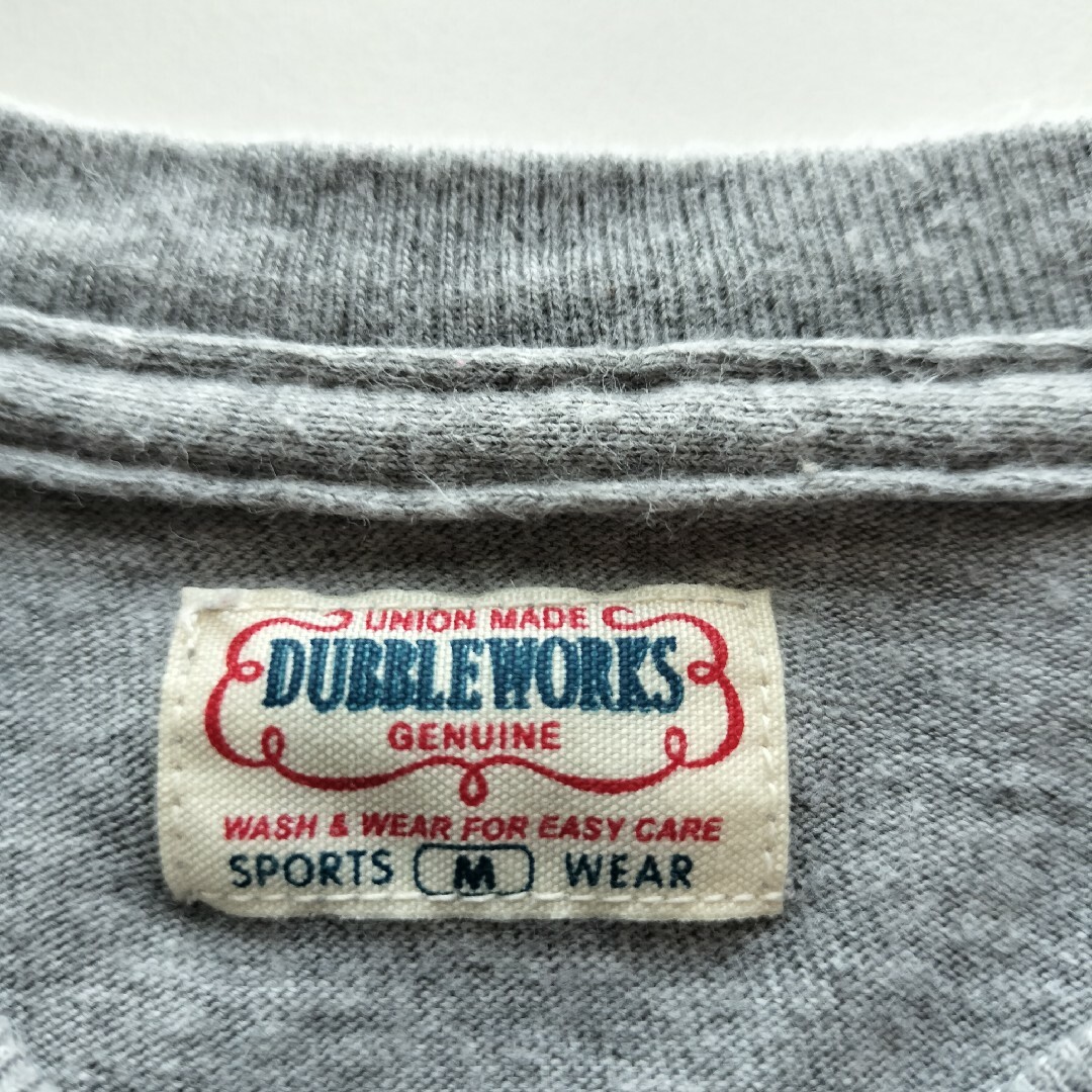 DUBBLE WORKS(ダブルワークス)のダブルワークス★前後染込プリント丸胴T★USED★ウェアハウス★バイカー メンズのトップス(Tシャツ/カットソー(半袖/袖なし))の商品写真