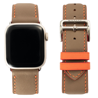 アップルウォッチ(Apple Watch)のModigi Apple Watch レザーバンド　45 44 49 エトウープ(レザーベルト)