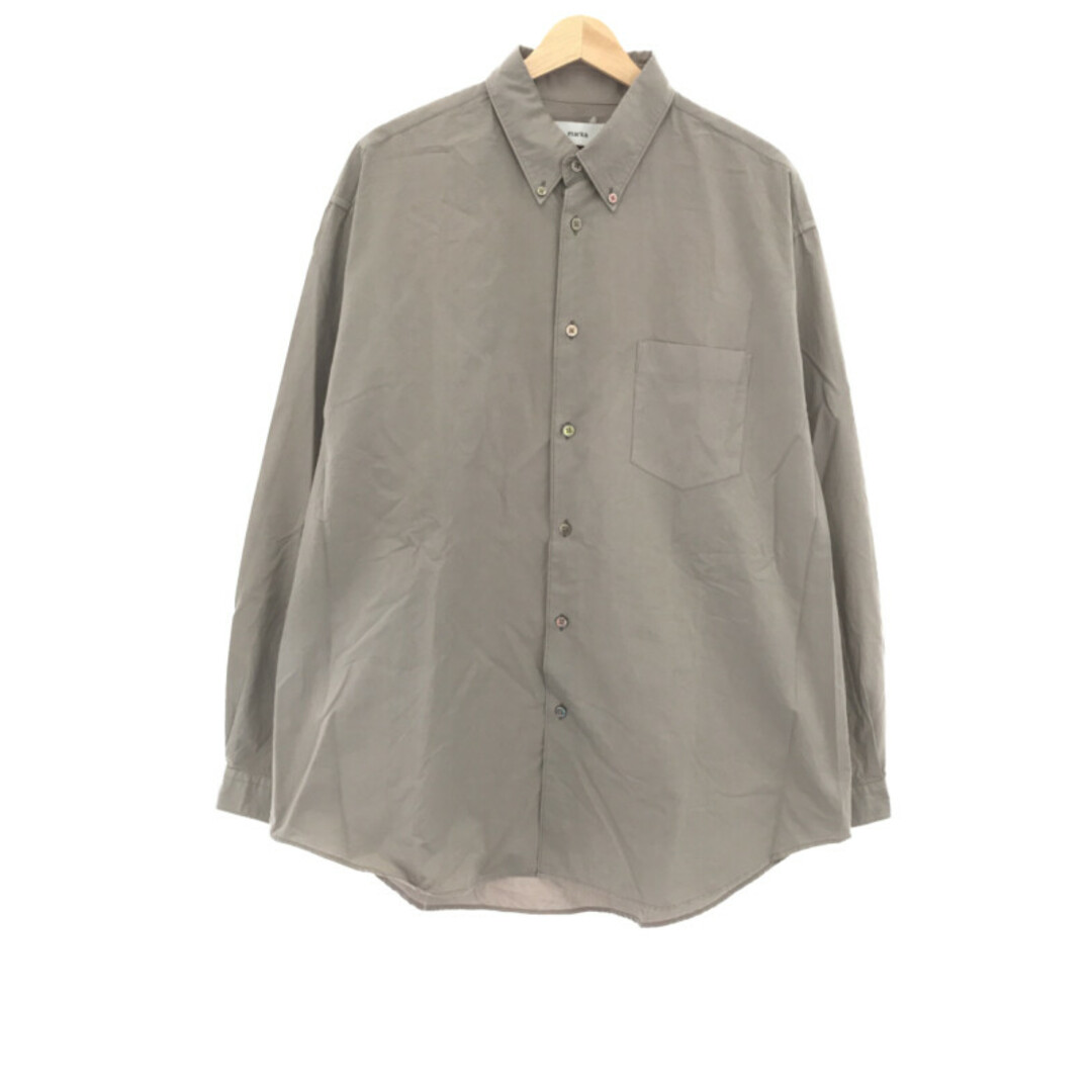 marka マーカ 22AW POLO COLLAR SHIRT コットンシャツ-