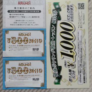 ラウンドワン  株主優待券 1000円(その他)