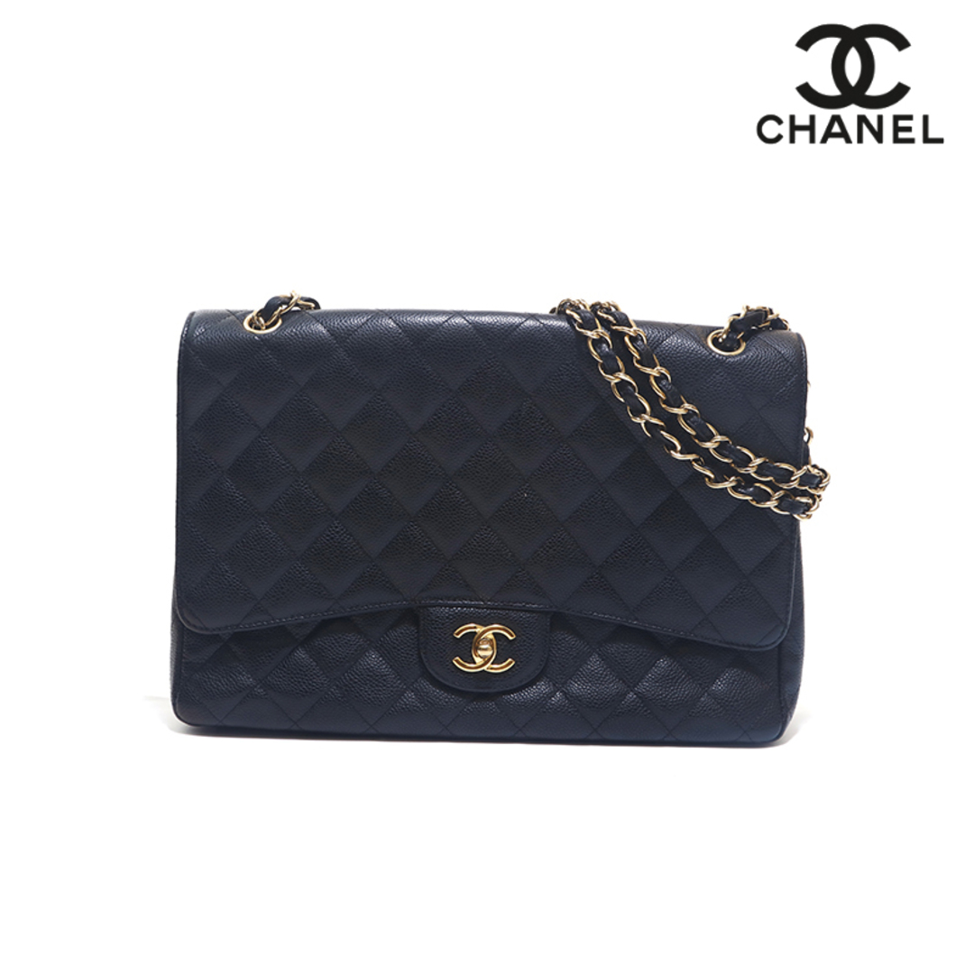 シャネル CHANEL キャビアスキン デカマトラッセ チェーン ショルダーバッグ