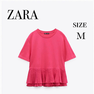 ザラ(ZARA)の【新品】ZARA プリーツ Tシャツ(Tシャツ(半袖/袖なし))