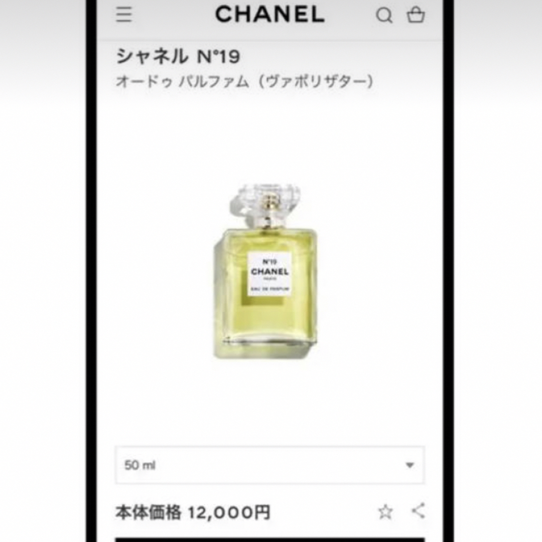 CHANEL シャネル　N゜19　プードレ EDP　50ml　ギフト箱付き