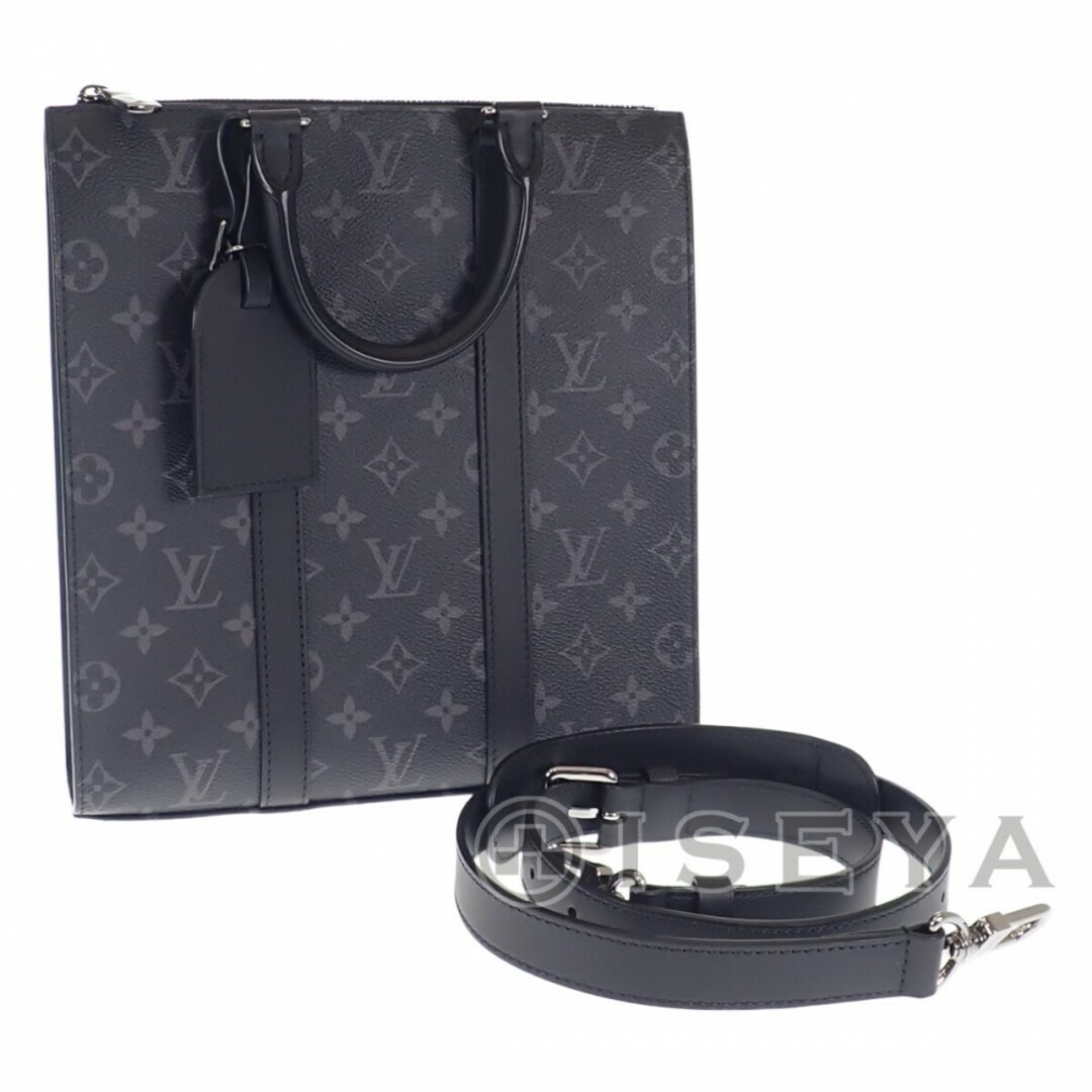 【Aランク】LOUIS VUITTON ルイヴィトン サックプラ・クロス メンズ ハンドバッグ ショルダーバッグ 2way M46098 エクリプス ブラック【ISEYA】