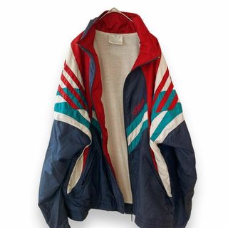 【希少】90's adidas 銀タグ ナイロンジャケット おしゃれ古着