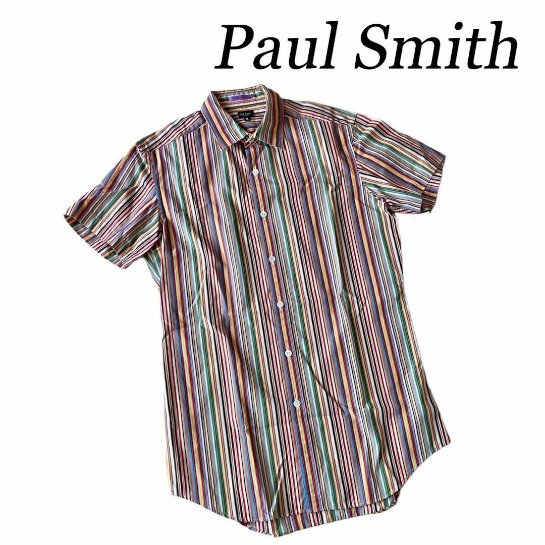 Paul Smith - 【美品】ポールスミス マルチストライプ シャツ 半袖 M