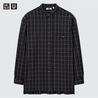 ユニクロ(UNIQLO)のUNIQLO U フランネルオーバーサイズスタンドカラーチェックシャツ XL(シャツ)