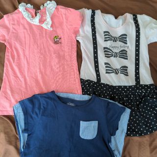 半袖Tシャツ、3枚組、130センチ、女の子(Tシャツ/カットソー)