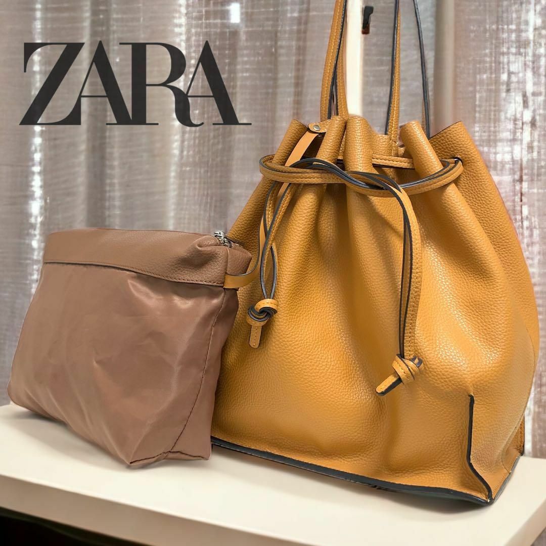 ZARA ザラ トートバッグ ショルダーバッグ 肩掛け レザー