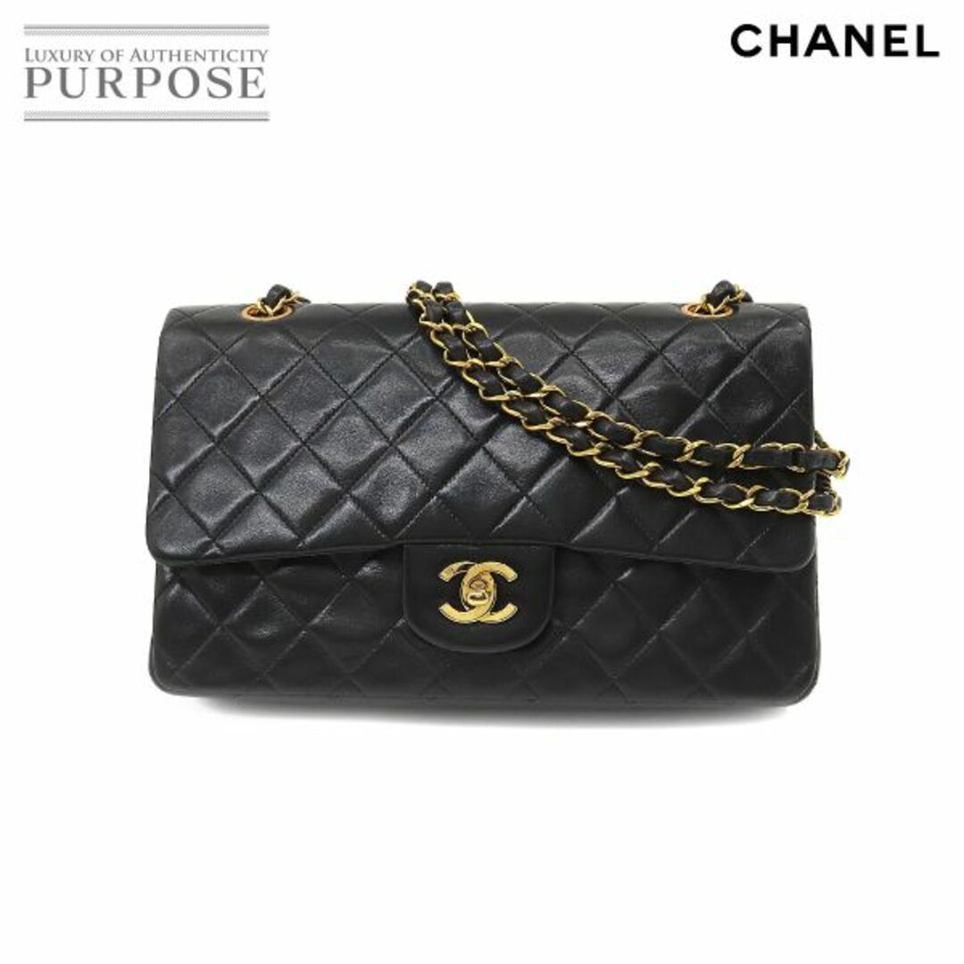 シャネル CHANEL マトラッセ 25 チェーン ショルダー バッグ レザー ブラック A01112 ゴールド 金具 ヴィンテージ VLP 90194276